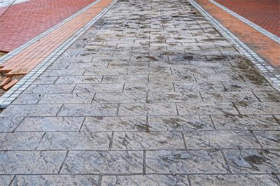 商業街路面壓花