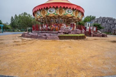 游樂場水泥路面印花